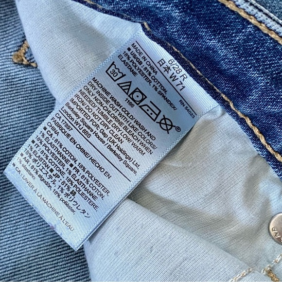 Gap Straight Cuff Crop Coupe 3/4 Droite Mid Rise Jeans Size 6R - Picture 4 of 12